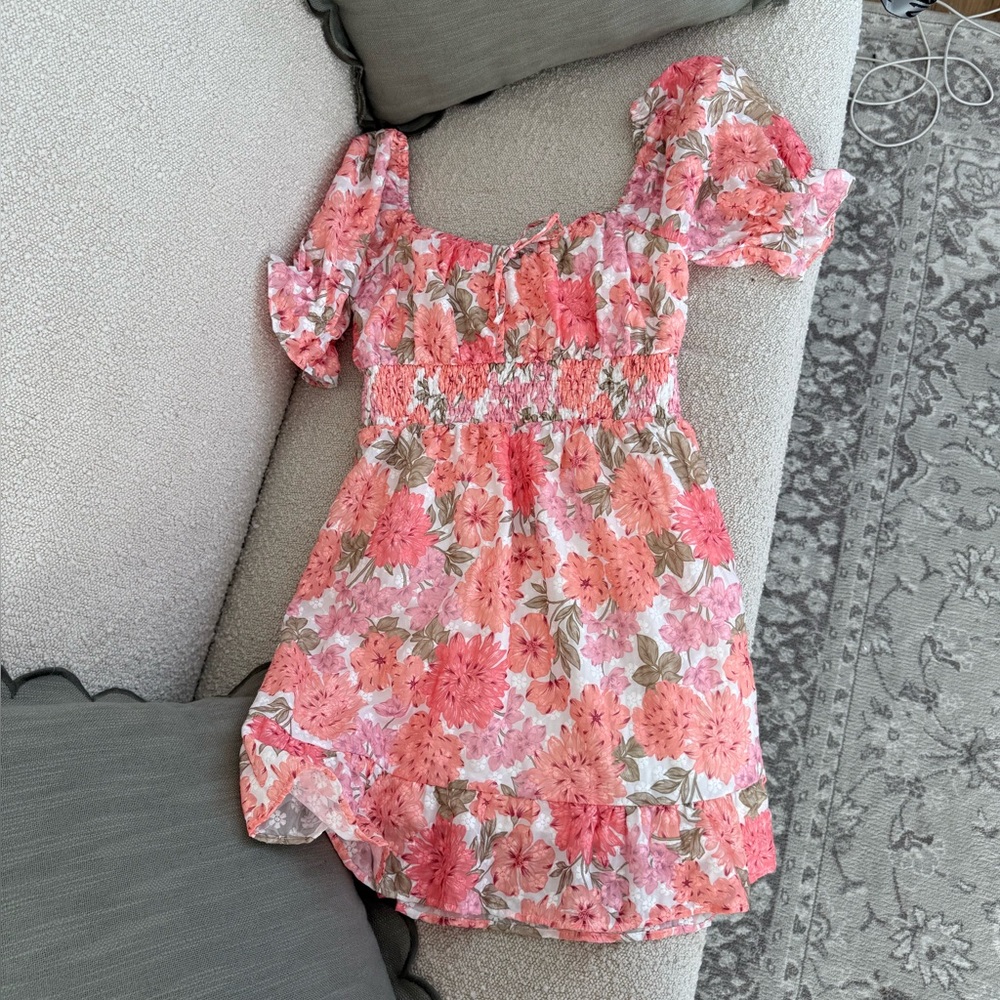 Adelyn Rae Gabi Eyelet Embroidered Mini Dress🤍